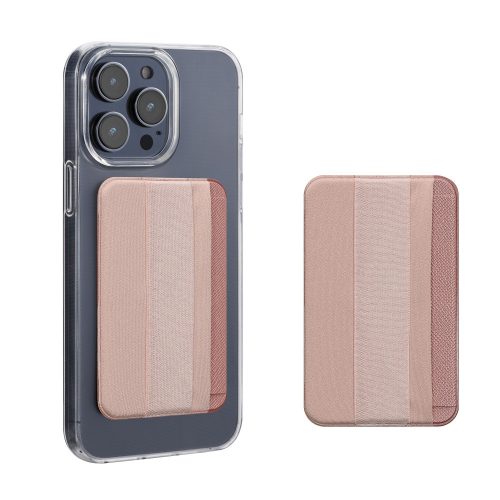 Set 2 Card pocket Kwmobile pentru telefoane, Roz, Piele ecologica, KWM0000199G003C