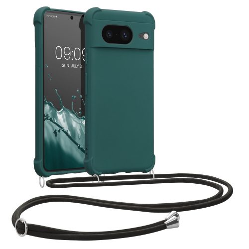 Husa Kwmobile pentru Google Pixel 8, Verde inchis, Silicon, KWM0000208T004C