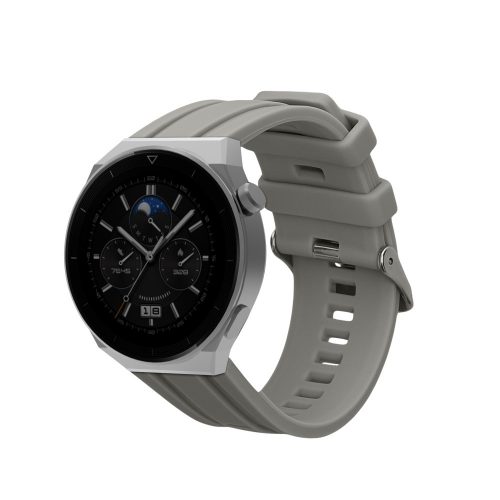 Curea Kwmobile pentru Huawei Watch Ultimate, Gri, Silicon, KWM0000251N002C