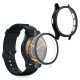 Set 2 Huse Kwmobile cu sticla securizata pentru Garmin Venu 3, Transparent/Negru, Plastic, KWM0000251R002C