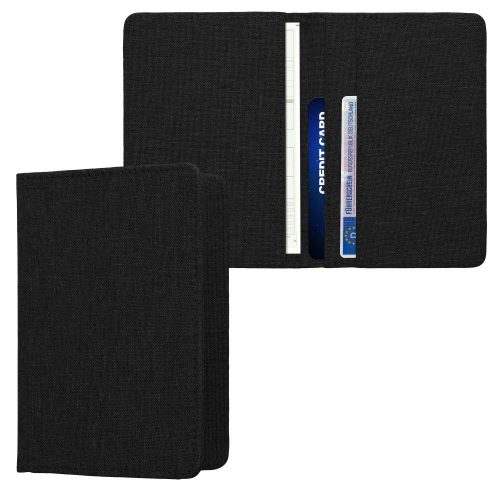 Husa Kwmobile pentru certificatul de inmatriculare, Negru, Textil, KWM0000137U004C