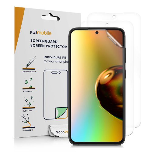 Set 3 Folii de protectie Kwmobile pentru Samsung Galaxy S23 FE, Transparent, Plastic, KWM000021LD001C