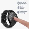 Set 2 Huse Kwmobile cu sticla securizata pentru Xiaomi Watch S1, Negru, Plastic, KWM000015ES004C