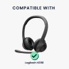 Husa Casti Kwmobile pentru Logitech H390, Negru/Alb, Neopren, KWM0000251X001C