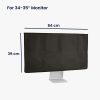 Husa Kwmobile 3in1 pentru monitor de 34-34 inch, Gri inchis, Plastic, KWM0000251Y001C