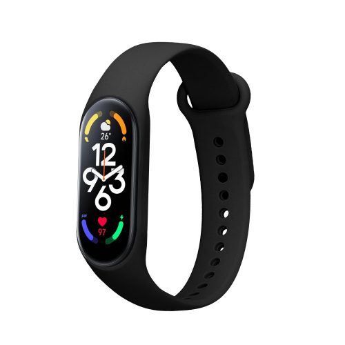 Curea Kwmobile pentru Xiaomi Mi Band 7, Negru, Silicon, KWM0000252C001C