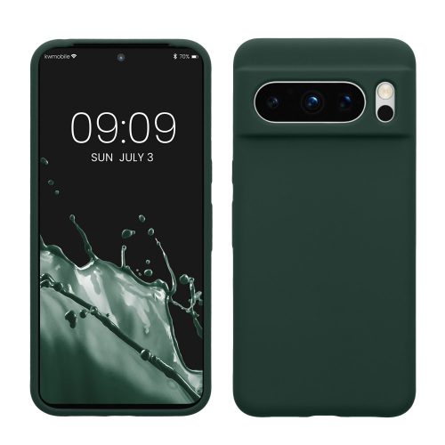 Husa Kwmobile pentru Google Pixel 8 Pro, Verde inchis, Silicon, KWM0000208G021C