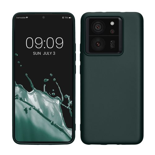 Husa Kwmobile pentru Xiaomi 13T/13T Pro, Verde inchis, Silicon, KWM000020IW003C