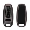 Husa Cheie Auto Kwmobile pentru Audi 3 Butoane - Keyless Go, Gri/Negru, Silicon, KWM000011OW003C