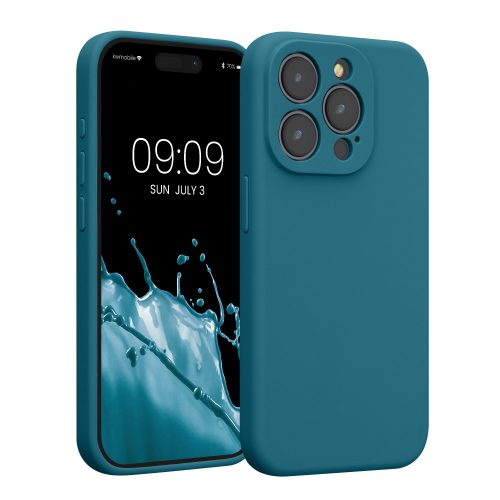 Husa Kwmobile pentru Apple iPhone 15 Pro, Verde, Silicon, KWM000022OM001C