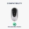 Husa Cheie Auto Kwmobile pentru Mercedes Benz 3 Butoane - Smart Key, Gri/Negru, Silicon, KWM0000252P001C