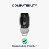 Husa Cheie Auto Kwmobile pentru Mercedes Benz Smart Key, Gri/Negru, Silicon, KWM0000252R001C