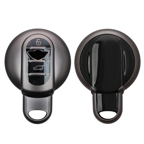 Husa Cheie Auto Kwmobile pentru Mini 3 Butoane - Smart Key, Gri/Negru, Silicon, KWM0000252U001C