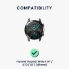 Curea Kwmobile pentru Huawei Watch GT 3/Watch GT 2/Watch GT, Negru, Piele naturala, KWM000013PG003C