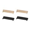 Set 4 Adaptori prindere curea de 20 mm Kwmobile pentru Fitbit Versa 4/Versa 3/Sense 2, Negru/Auriu, Otel, KWM0000207I003C