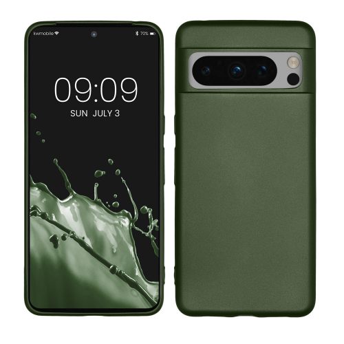 Husa Kwmobile pentru Google Pixel 8 Pro, Verde inchis, Silicon, KWM0000208K009C