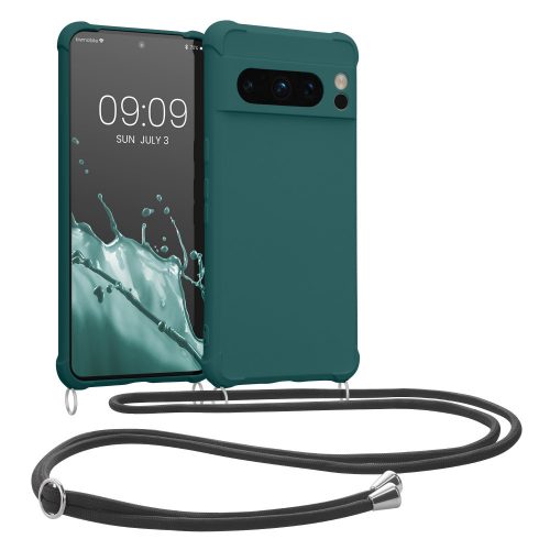 Husa Kwmobile pentru Google Pixel 8 Pro, Verde inchis, Silicon, KWM0000208U005C