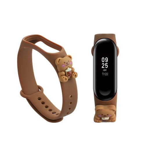 Curea Kwmobile pentru Xiaomi Mi Band 4/Mi Band 3, Maro, Silicon, KWM0000253P002C