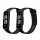 Set 2 Curele Kwmobile pentru Xiaomi Smart Band 8 Active, Negru/Albastru inchis, Silicon, KWM0000254C001C