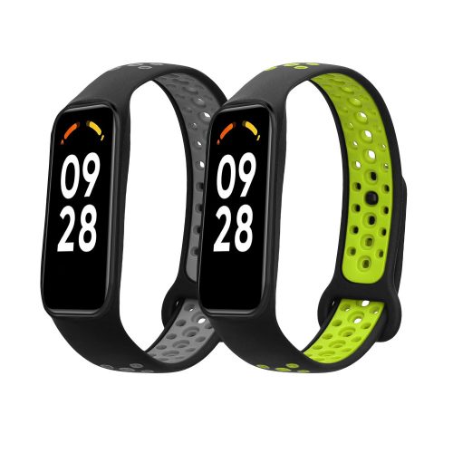 Set 2 Curele Kwmobile pentru Xiaomi Smart Band 8 Active, Multicolor, Silicon, KWM0000254D002C