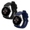 Set 2 Curele Kwmobile pentru Google Pixel Watch 2/Pixel Watch, Negru/Albastru inchis, Silicon, KWM0000254I001C