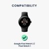 Set 2 Curele Kwmobile pentru Google Pixel Watch 2/Pixel Watch, Negru/Albastru inchis, Silicon, KWM0000254I001C