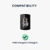 Curea Kwmobile pentru Fitbit Charge 6/Charge 5, Argintiu, Otel, KWM0000254K001C