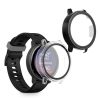 Set 2 Huse Kwmobile cu sticla securizata pentru Garmin vivoactive 5/Active 5, Transparent/Negru, Plastic, KWM0000254N002C