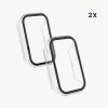 Set 2 Huse complete Kwmobile pentru Xiaomi Smart Band 8 Active/Redmi Band 2, Transparent, Plastic, KWM0000254Q001C