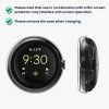 Set 2 Huse Kwmobile cu sticla securizata pentru Google Pixel Watch 2/Pixel Watch, Transparent, Plastic, KWM0000254R001C