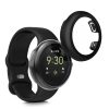 Set 2 Huse Kwmobile cu sticla securizata pentru Google Pixel Watch 2/Pixel Watch, Transparent/Negru, Plastic, KWM0000254R002C