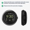 Set 2 Huse Kwmobile cu sticla securizata pentru Google Pixel Watch 2/Pixel Watch, Transparent/Negru, Plastic, KWM0000254R002C