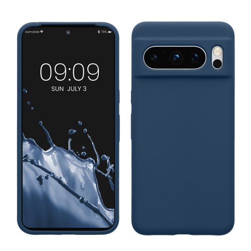 Husa Kwmobile pentru Google Pixel 8 Pro, Albastru inchis, Silicon, KWM0000208G030C