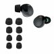 Set 8 Varfuri de schimb Kwmobile pentru Sony WF-1000XM5/WF-1000XM4, Negru, Silicon, KWM0000255B001C