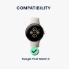 Set 4 Adaptori prindere curea de 20 mm Kwmobile pentru Google Pixel Watch 2, Argintiu/Negru, Otel, KWM0000255L001C