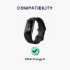 Cablu alimentare USB Kwmobile pentru Fitbit Charge 6, Negru, Plastic, KWM0000255N001C