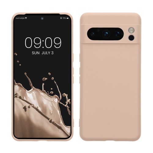 Husa Kwmobile pentru Google Pixel 8 Pro, Crem, Silicon, KWM0000208M007C