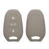 Husa Cheie Auto Kwmobile pentru Peugeot/Citroen 3 Butoane - Smart Key, Gri, Silicon, KWM000008PD004C