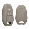 Husa Cheie Auto Kwmobile pentru Peugeot/Citroen 3 Butoane - Smart Key, Gri, Silicon, KWM000008PD004C