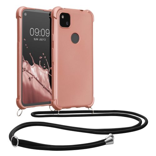 Husa Kwmobile pentru Google Pixel 4a, Roz, Silicon, KWM000020JS001C