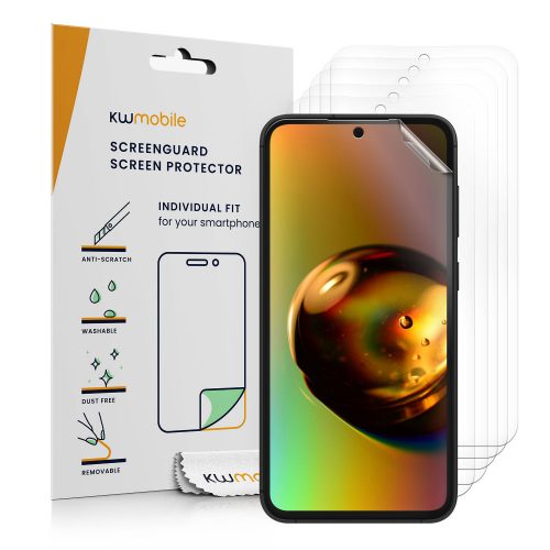 Set 6 Folii de protectie Kwmobile pentru Samsung Galaxy S23 FE, Transparent, Plastic, KWM000021MS001C