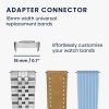 Set 4 Adaptori prindere curea de 18 mm Kwmobile pentru Fitbit Charge 6/Charge 5, Argintiu/Auriu, Otel, KWM0000255G002C