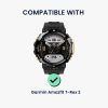 Set 4 Adaptori prindere curea de 22 mm Kwmobile pentru Amazfit T-Rex 2, Argintiu/Negru, Otel, KWM0000255K001C