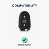 Husa Cheie Auto Kwmobile pentru Opel 3 Butoane - Keyless Go, Negru/Auriu, Silicon, KWM0000256D001C