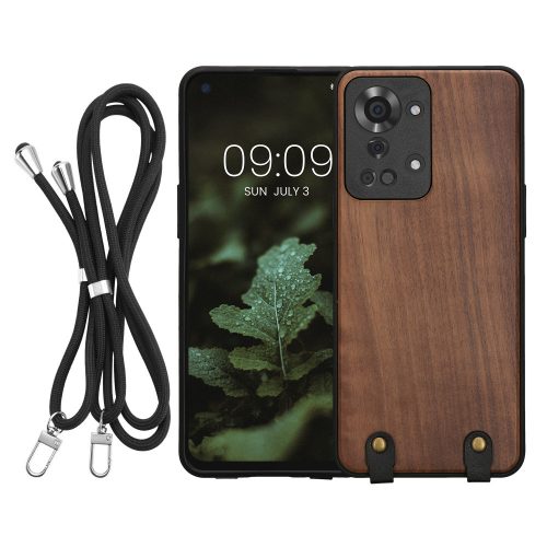 Husa Kwmobile pentru OnePlus Nord 2T, Maro, Lemn, KWM000022PB001C