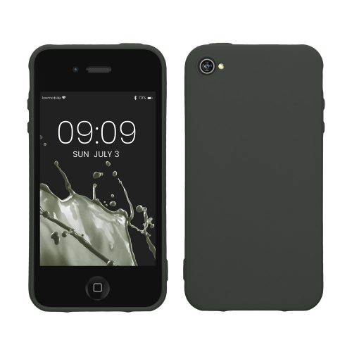 Husa Kwmobile pentru Apple iPhone 4/iPhone 4s, Verde inchis, Silicon, KWM000022PG001C