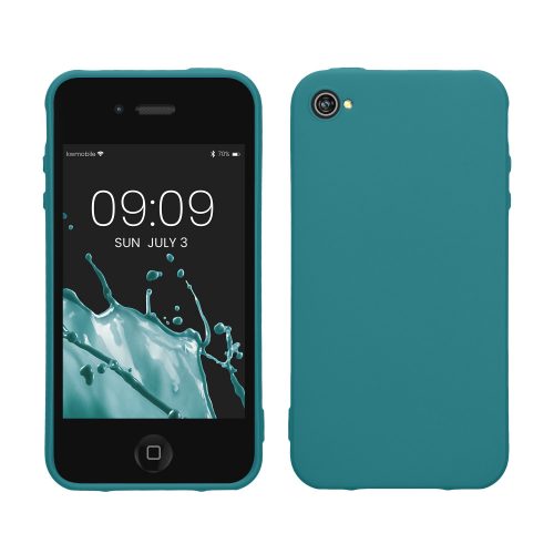 Husa Kwmobile pentru Apple iPhone 4/iPhone 4s, Verde, Silicon, KWM000022PG002C