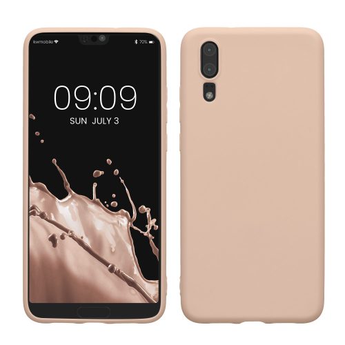 Husa Kwmobile pentru Huawei P20, Crem, Silicon, KWM000008PX012C