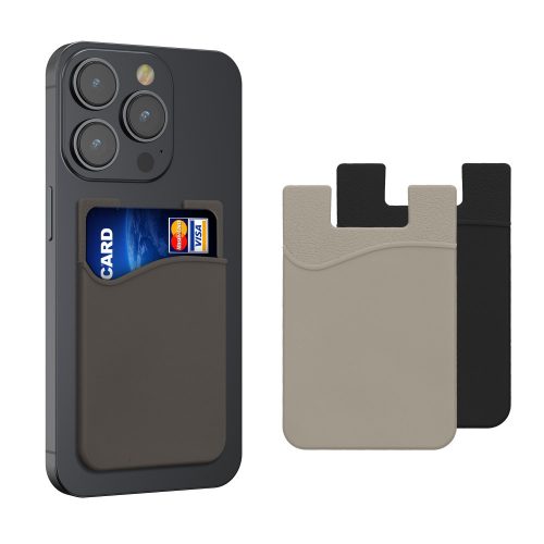 Set 3 Card pocket Kwmobile pentru telefoane, Multicolor, Silicon, KWM000010CX011C