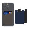 Set 3 Card pocket Kwmobile pentru telefoane, Multicolor, Silicon, KWM000010CX012C